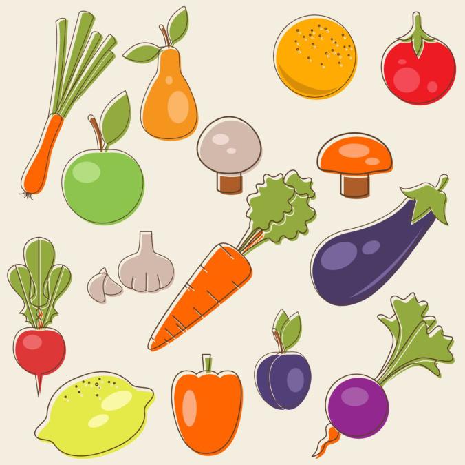 水果蔬菜卡通ai矢量素材下载